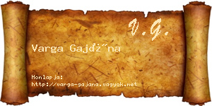 Varga Gajána névjegykártya